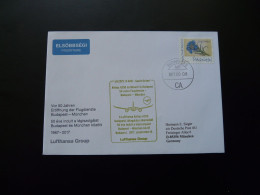 Lettre Premier Vol First Flight Cover Budapest Hungary To Munchen Airbus A350 Lufthansa 2017 - Brieven En Documenten