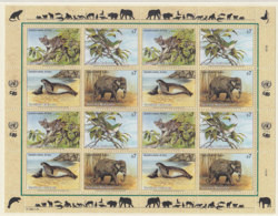 UNO WIEN 162-165, Kleinbogen, Postfrisch **, Gefährdete Arten 1994 - Blokken & Velletjes
