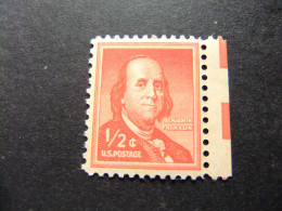 ESTADOS UNIDOS / ETATS-UNIS D'AMERIQUE 1955 / PRESIDENTE BENJAMÍN FRANKLIN YVERT 598 ** MNH - Nuevos