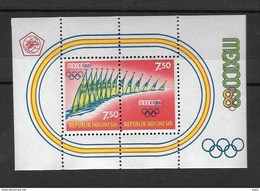1968 MNH Indonesia Block 12 Olympic Games, Postfris** - Indonesië