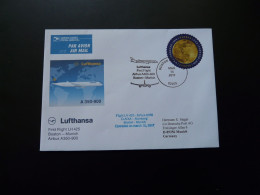 Lettre Premier Vol First Flight Cover Boston Munchen Airbus A350 Lufthansa 2017 - Lettres & Documents