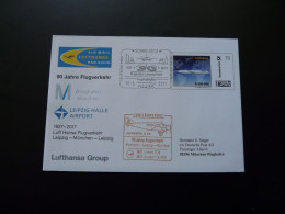 Lettre Vol Special Flight Cover Leipzig Munchen Canadair CRJ900 Lufthansa 2017 (plusbrief Individuell) - Cartas & Documentos