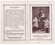 Calendarietto - S.antonio Di Padova - Prottetre Degli Orfannelli  Roma - Anno 1942 - Petit Format : 1941-60