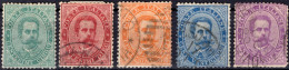 SERIE QUASI COMPLETA "EFFIGIE DI UMBERTO I"SASS.37/40+42 USATI (IL C.5 NUOVO CON GOMMA ORIGINALE)CON OTTIMA/DISCRETA CEN - Used