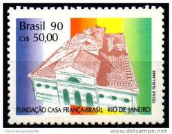 Emission Commune France Brésil 1990 La Maison France Brésil à Rio Yvert N°1973 Cote 6 Euro - Joint Issues