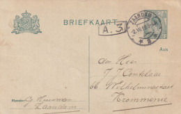 Briefkaart 2 Jul 1919 Zaandam *2* (langebalk) - Poststempels/ Marcofilie