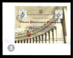 ● VATICANO 2012 ● FDC Restauro Del Colonnato Di Piazza San Pietro ● Foglietto ● Emissione Fuori Abbonamento ● - Cartas & Documentos