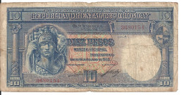 URUGUAY 10 PESOS 1935 VG+ P 30 - Uruguay