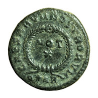 Roman Coin Constantine II Arles Follis AE18mm Bust / VOT X Wreath 04243 - L'Empire Chrétien (307 à 363)