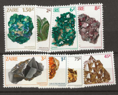 1983 MNH Zaire,  Mi 803-10 Minerals - Nuevos