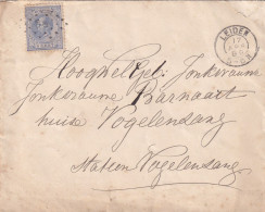 Envelop 17 Apr 1889 Leiden (puntstempel 68 En Kleinrond) Naar Bennebroek (kleinrond) - Poststempels/ Marcofilie