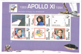 Grenada Block Apollo XI - Autres & Non Classés