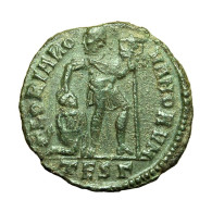 Roman Coin Valentinian I AE3 Thessalonica Nummus Gloria Romanorum Emperor 04244 - La Fin De L'Empire (363-476)