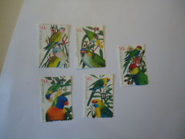 AUSTRALIA  MNH  5   STAMPS  BIRDS BIRD PARROTD - Parrots