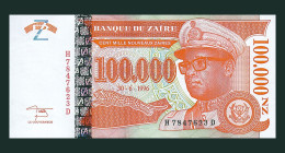 # # # Banknote Zaire 100.000 Zaires 1995 (P-77) HDMZ UNC # # # - Zaïre