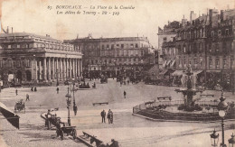 FRANCE - Bordeaux - La Place De La Comédie - Les Allées De Tourny - BR - Animé - Carte Postale Ancienne - Bordeaux