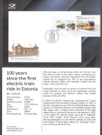 First Electric Train In Estonia 100 Years  2024 Estonia Sheet Presentation Card (eng) Mi BL61 - Estonia