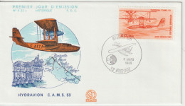 France FDC 1985 Hydravion PA 58 - 1980-1989