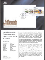First Electric Train In Estonia 100 Years  2024 Estonia Sheet Presentation Card (ger) Mi BL61 - Estonia