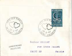 N°1651 V -cachet Fête Des Fiancés -Saint Valentin- - Temporary Postmarks
