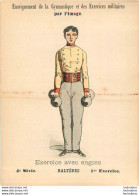 ENSEIGNEMENT DE LA GYMNASTIQUE ET DES EXERCICES MILITAIRES EXERCICE N°1  CARTE FORMAT 12X9.50CM - Gimnasia