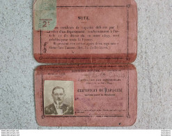 CERTIFICAT DE CAPACITE ARRAS 1922 BARDON MAURICE - Historische Documenten