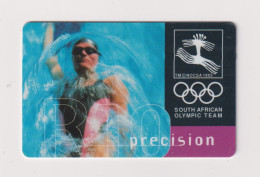 SOUTH AFRICA  -  Olympic Swimming Chip Phonecard - Sudafrica