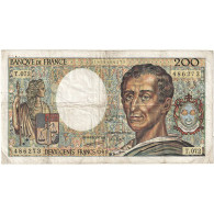 France, 200 Francs, Montesquieu, 1989, T.072, TB+, Fayette:70.09, KM:155c - 200 F 1981-1994 ''Montesquieu''