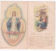 Calendarietto - Sacro Cuore Di Maria - Anno 1941 - Petit Format : 1941-60