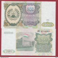 Tadjikistan -200 Rubles -1994 ---UNC--(163) - Tayikistán