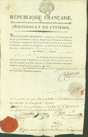 Révolution Certificat Civisme André Feraud Signatures Membres District Marseille Administrateurs Bouches Du Rhône - Politicians  & Military