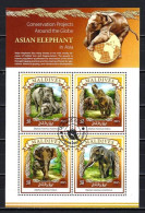 Animaux Eléphants Maldives 2015 (241) Yvert N° 4885 à 4888 Oblitérés Used - Eléphants