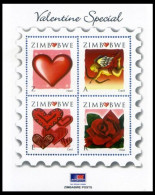 (051) Zimbabwe  2008 / Valentine Sheet / Bf / Bloc Coeur / Herzen  ** / Mnh  Michel BL 24 - Zimbabwe (1980-...)