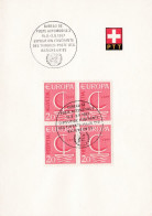 Suisse - 1967 -Souvenir-Bloc De 4 EUROPA 20...cachet Poste Automobile 3--Expo Itinérante Tps Nations Unies - Marcofilia