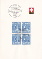 Suisse - 1967 -Souvenir-Bloc De 4 EUROPA 50...cachet Poste Automobile 3--Expo Itinérante Tps Nations Unies - Marcofilie