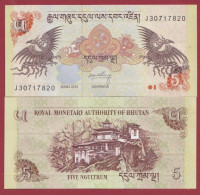 Bhoutan -5 Ngultrum -2015 ---UNC--(174) - Bhután