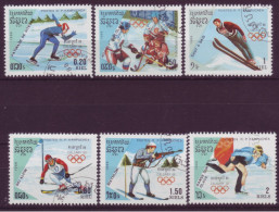 Asie - Kampuchea - Calgary'88 - Jeux Olympiques D'hiver - 6 Timbres Différents - 6485 - Kampuchea
