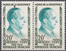 18206 Variété : N° 1200 Médéric-Védy Flamme Sur Le L De LA Tenant à Normal  ** - Unused Stamps