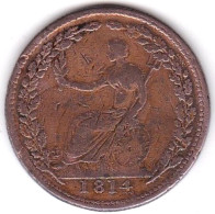 Bas Canada. Half Penny Token 1814 Wellington, En Cuivre, Breton His# 979 - Canada
