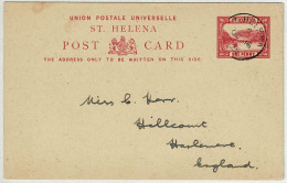 St. Helena 1925, Post Card / Ganzsachen-Karte / Stationery Nach England - Sainte-Hélène