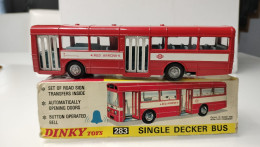 Dinky Toys Bus A Ponte Singolo Modello Rosso 283 Modello Originale In Scatola Originale - Altri & Non Classificati