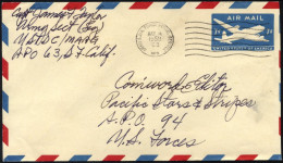 FELDPOST 1959, Luftpost-Ganzsachenumschlag Mit K1 ARMY AIR FORCE POSTAL SERVICE/APO, Pracht - Briefe U. Dokumente