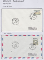 Greenland Sonderstempel 1990 4 Covers (GD161) - Stations Scientifiques & Stations Dérivantes Arctiques