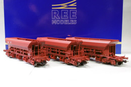 REE - Coffret 3 WAGONS TREMIES Type I Uas Ep. IV SNCF Réf. WB-751 Neuf NBO HO 1/87 - Güterwaggons