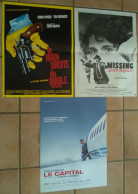 LOT 3 AFFICHE CINEMA FILM COSTA GAVRAS MISSING MAIN DROITE DU DIABLE LE CAPITAL TBE LEMMON BERENGER - Affiches & Posters