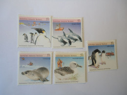 AUSTRALIAN ANTARTIC MNH 5  STAMPS  PENGUINS - Penguins