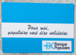 Petit Calendrier Poche 1981 Banque Populaire - Format Carte Bleue - Small : 1981-90