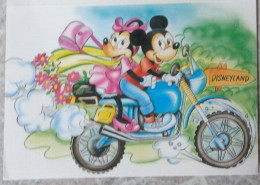 Petit Calendrier Poche 1990 Disney Mickey Minnie Motocyclette  - Angerville Essonne - Small : 1981-90