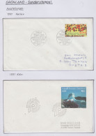 Greenland Sonderstempel 1991 4 Covers (GD165) - Estaciones Científicas Y Estaciones Del Ártico A La Deriva