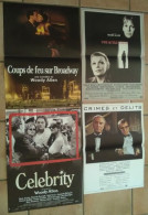 LOT 4 AFFICHE CINEMA FILM WOODY ALLEN CRIMES ET DELITS CELEBRITY AUTRE FEMME COUPS FEU BROADWAY TBE - Affiches & Posters